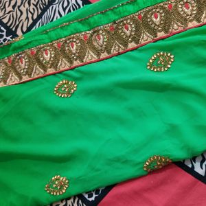 Heavy Border Saree