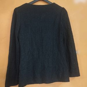 Black Button Top