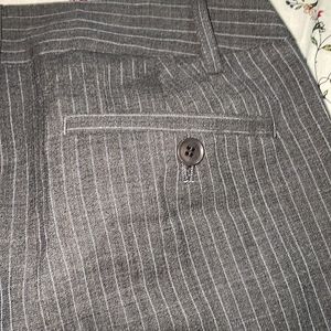 y2k grey pinstriped trousers