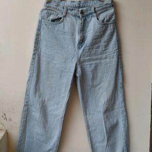 Blue Wide Leg Jeans