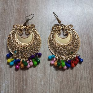 Golden Multi Colour Earrings