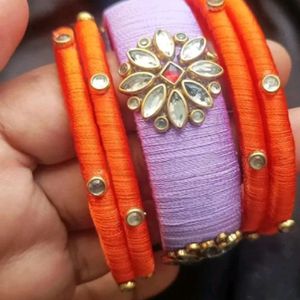 silk thread non customised bangles