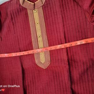 Maroon Chola With Golden Pant