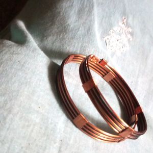 A pair Of Copper Bangles For Evil Eye