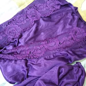 Free Size 2 Pic Unused New Purple Colour Nighty  Size Issue