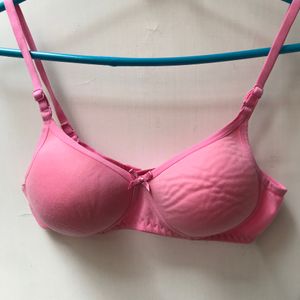 Pink Color Padded Bra