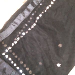 Black Net Dupatta