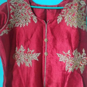 Red Anarkali Party Wear Xl Size