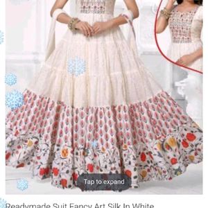 White Beautiful Ethnic Partywear Gown