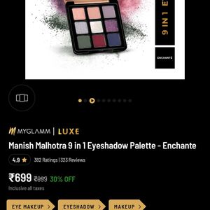 Myglamm Manish Malhotra Eyeshadow Palette Any 1