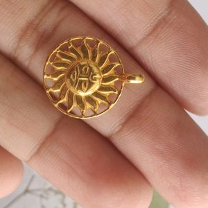 20 K Pure Gold Sun Pendant For Womens Nd Girls