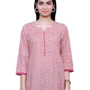 Peach Colour Long Kurti