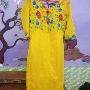 Yellow Beautiful Kurti ♥♥♥