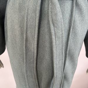 Grey Wrap Overcoat