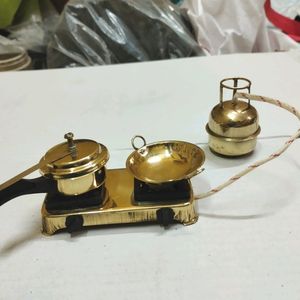 Brass Miniature Kitchen Set For Kids