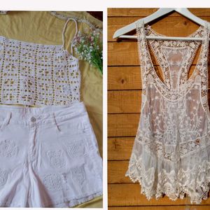 Pinteresty Beutiful 2 Crochet Top With Short