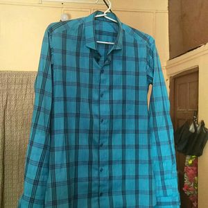 Cotton Blend Teal Colour Shirt (Almost New)