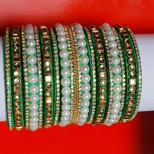 These Are Handmade Silk Thread Bangles With Kundan