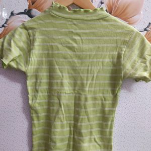 Mock Neck Ribbed Top