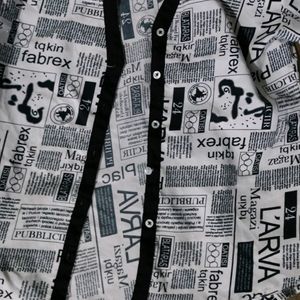 News Paper Print Shirt