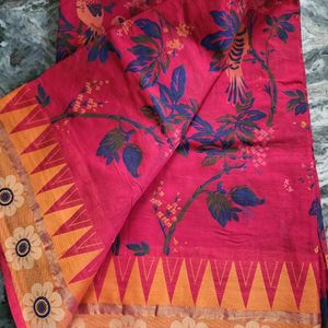 Chettinad Screen Printed Cotton Saree