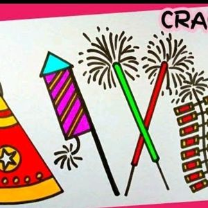 crackers drawing in Diwali 🪔🎇