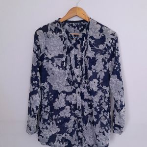 Navy Blue Printed Top (Women's)