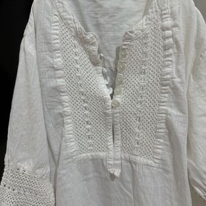 White Short Kurta For Women