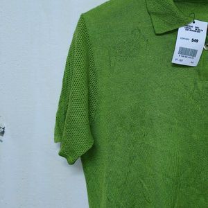 Trendy New Parrot Green Cotton Top For Women