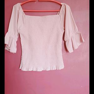 Stylish  Square Neck Puff Sleeve Top