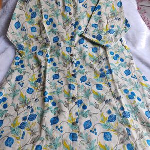 🟢🔵Super Khadi Cotton A Line Kurti💞✨With Pockets