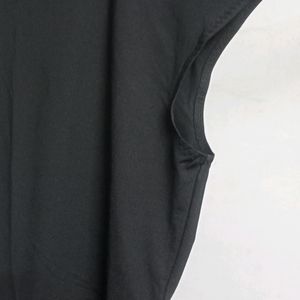 H&M Black Cap Sleeved Bodysuit/Top