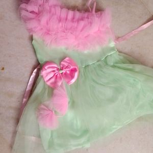 Beautiful Pink N Green Dress