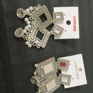 Combo Silver jhumka