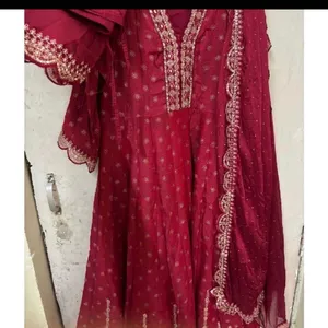 Maroon Anarkali