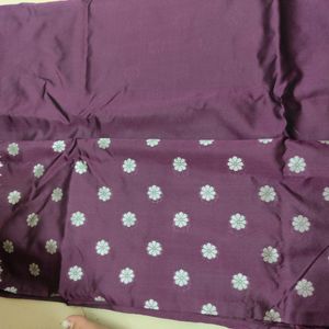 Purple Silver Brand New Saree