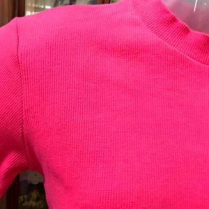 Turtle Neck Long Sleeve Shirt For Girls