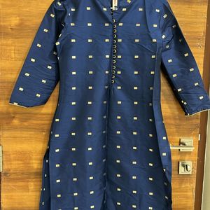 Navy Blue Anouk Festive Wear Kurta