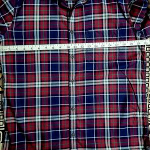 Indian Terrain Flannel Shirt Men's Blue Red White