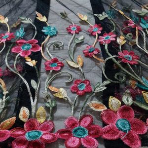 Floral Embroidery Mesh Kimono