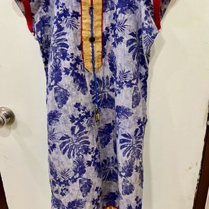 Blue Cotton Kurta- Size M