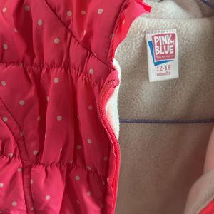 Pink Winter Jacket For Baby Girl