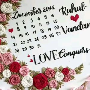 Embroidered Calendar Hoop