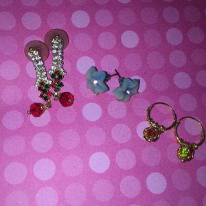 Set Of Three Ear Rings