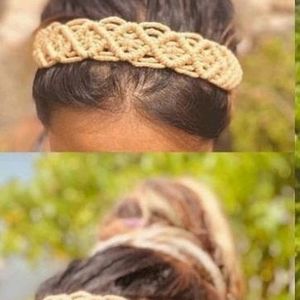 Musturd Yellow Color Macrame Headband