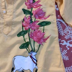 Hand-painted Kurta.