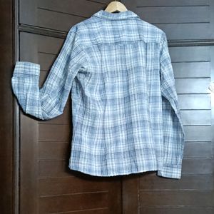 Craghoppers Women Blue Checks Cotton Shirt