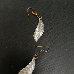 Pearls Earrings And Leaf Hangings