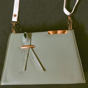 Cute Green White Sling Bag