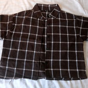 Brown Crop Shirt